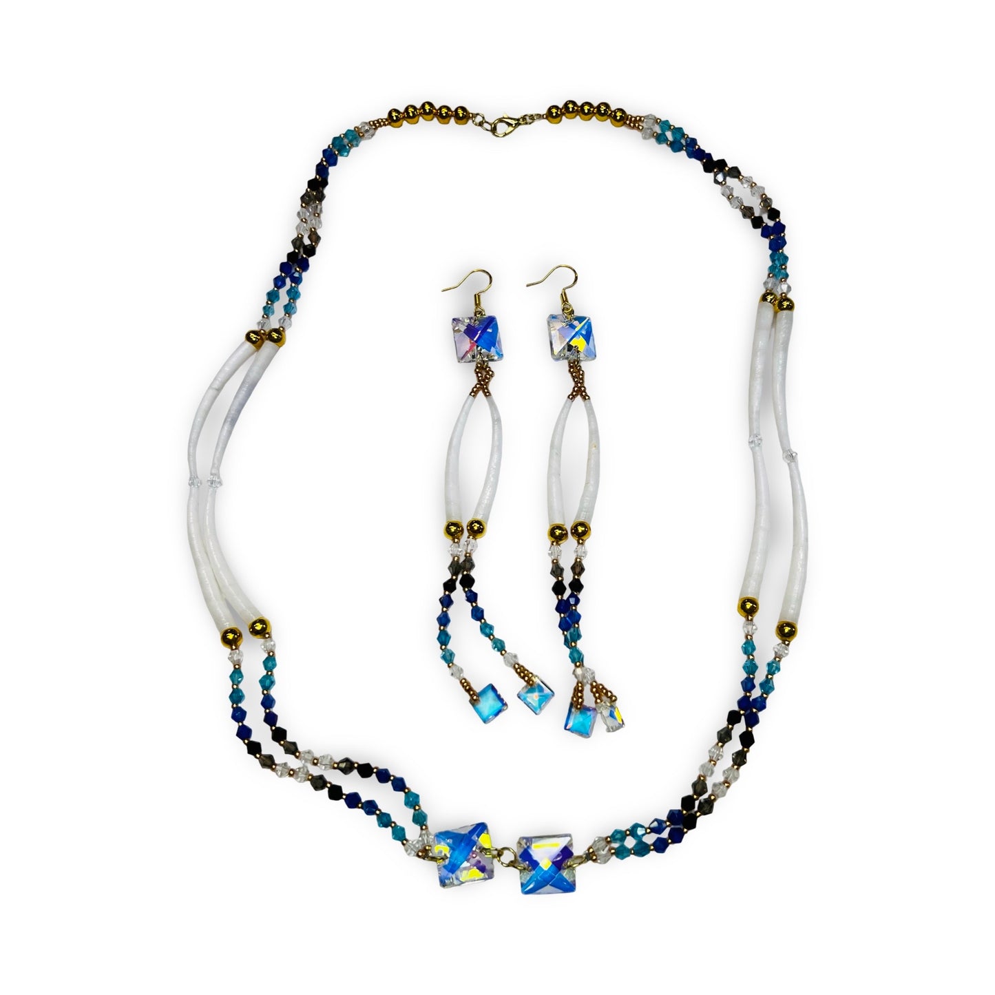 MH Dentalium Necklace/Earring Set