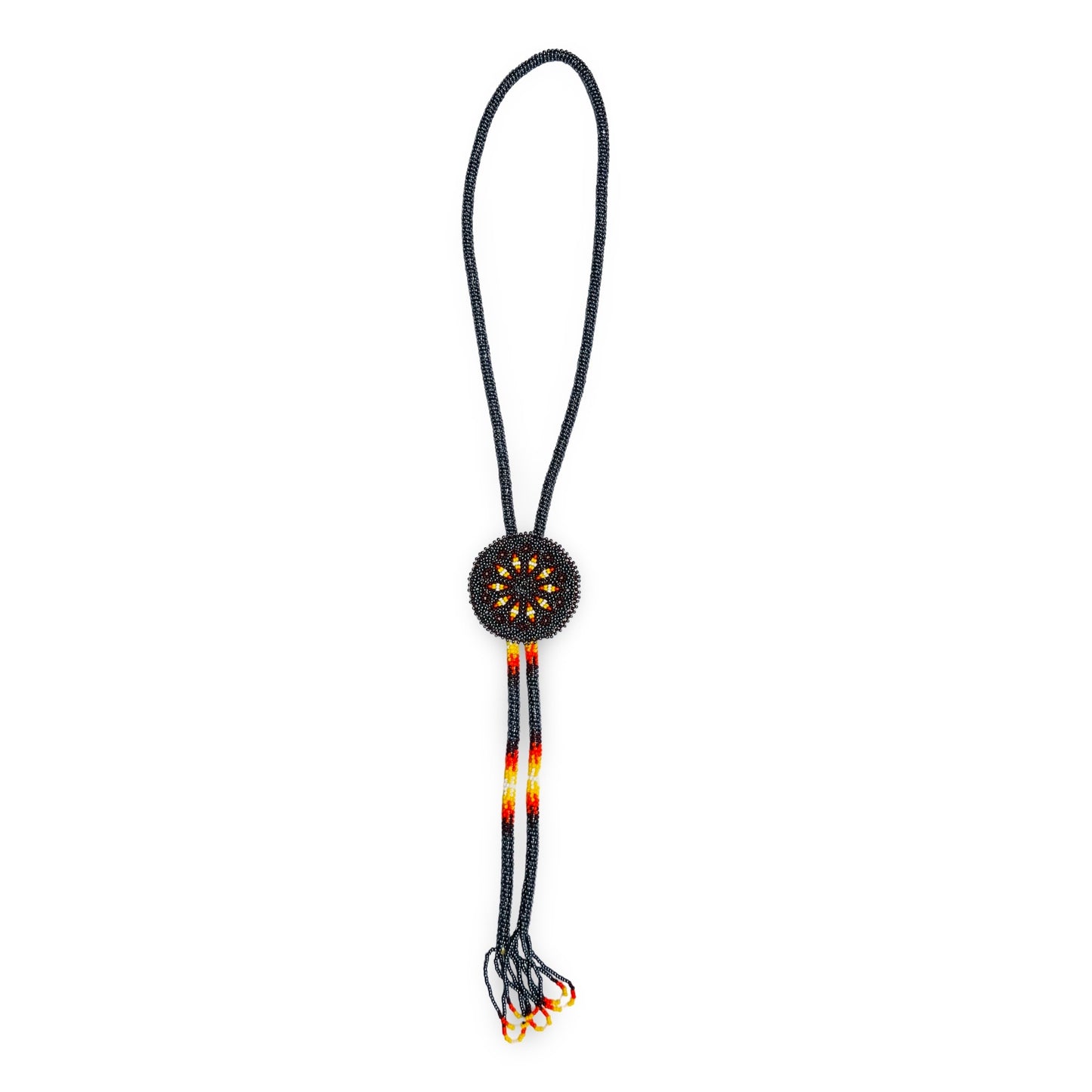 SBE Dark Grey Beaded Bolo Tie