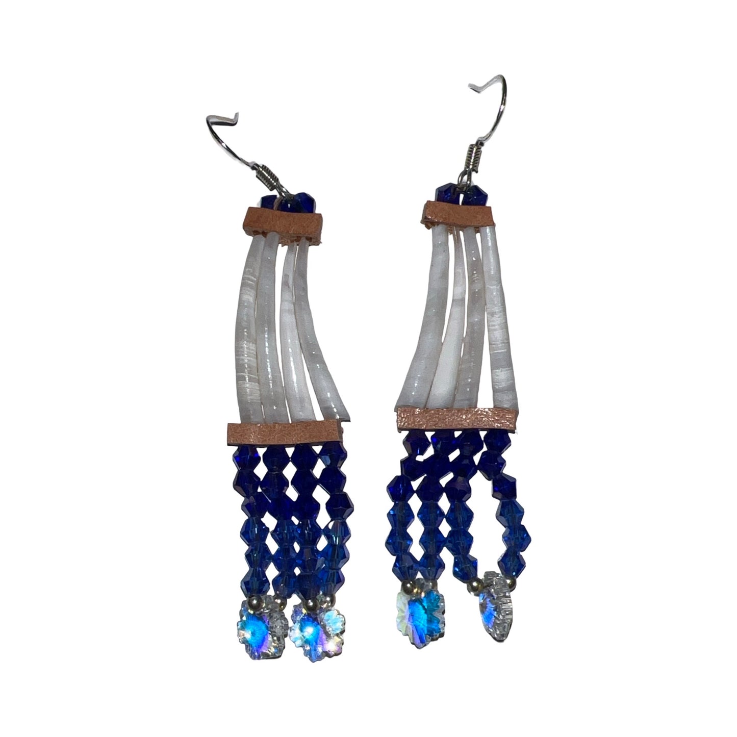 MH Dentalium w/ Crystal Bead Earrings