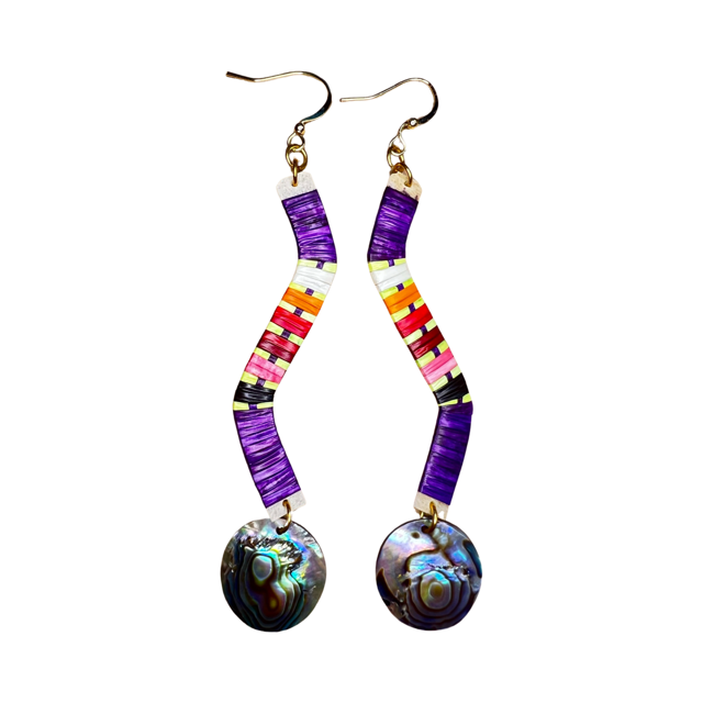 ARC Single Wave Charm Quill Earrings