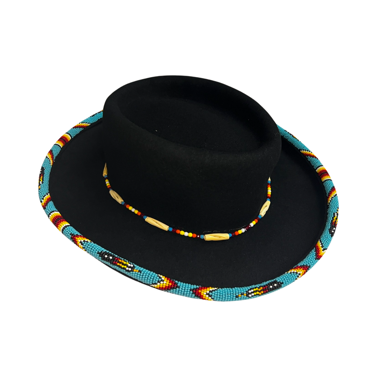 JSB Light Blue Beaded Hat