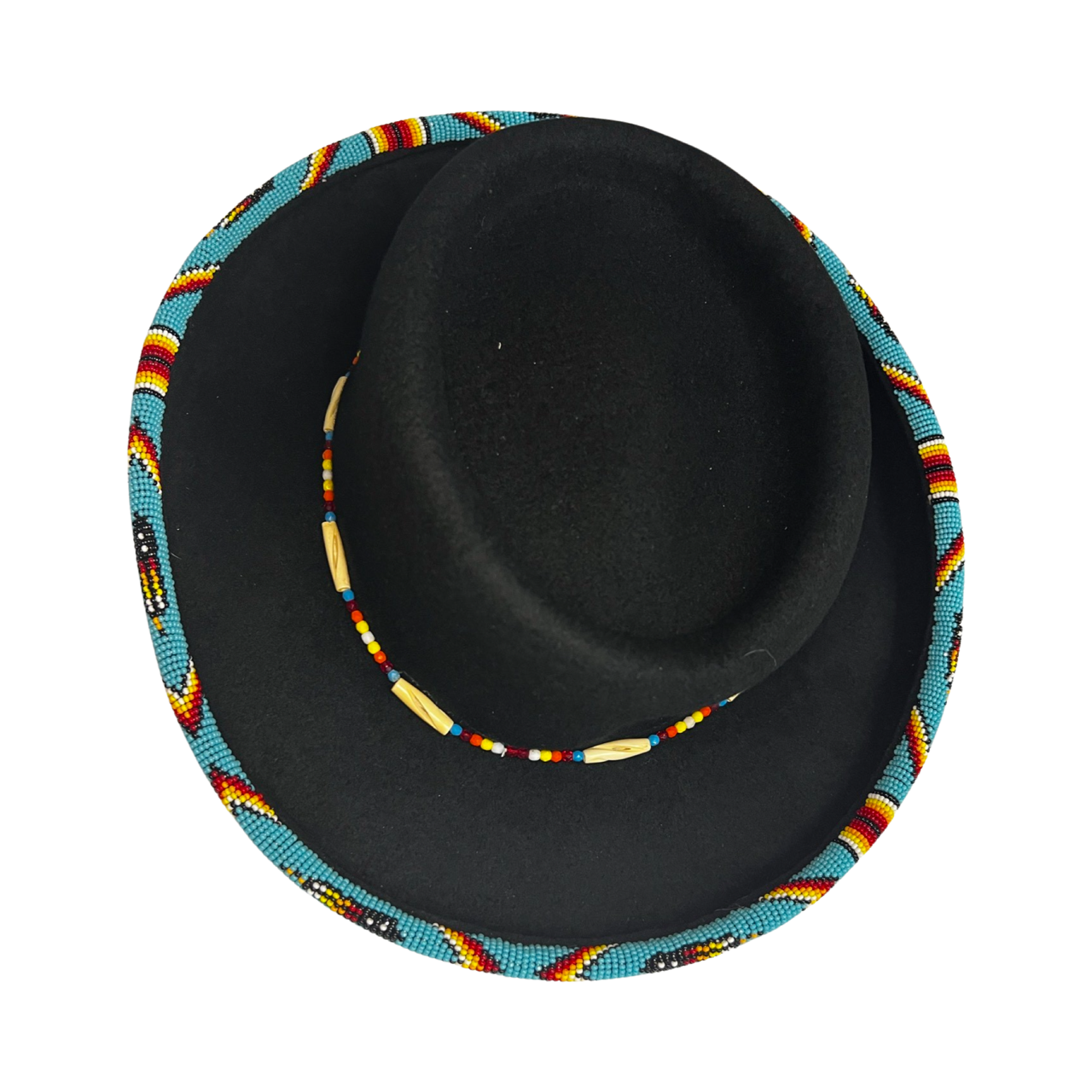 JSB Light Blue Beaded Hat