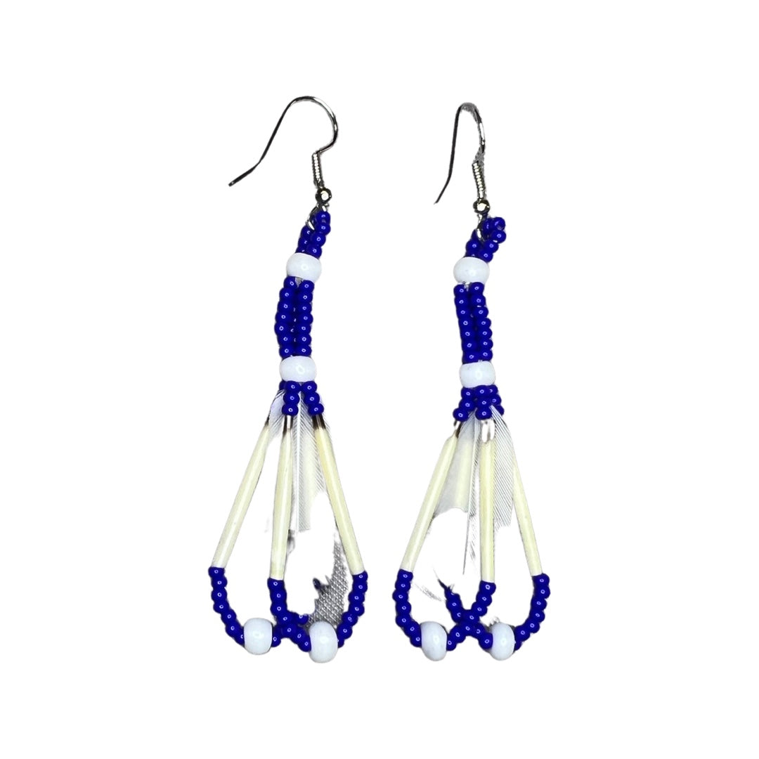 EL Feather Drop Earrings