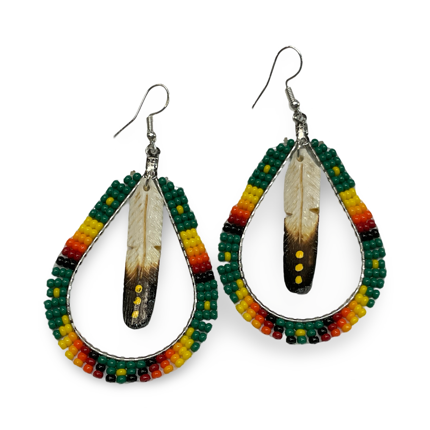 DYH Large Beaded Teardrop Earrings