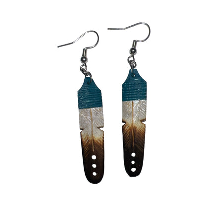 DYH Mini Painted Feather Earrings