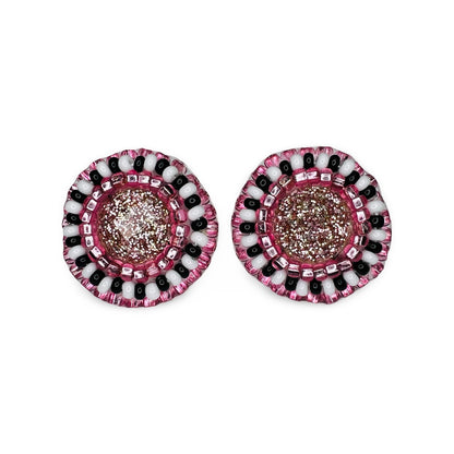 MH Beaded Stud Earrings