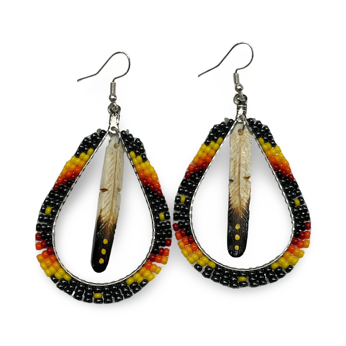 DYH Large Beaded Teardrop Earrings