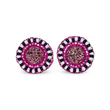 MH Beaded Stud Earrings
