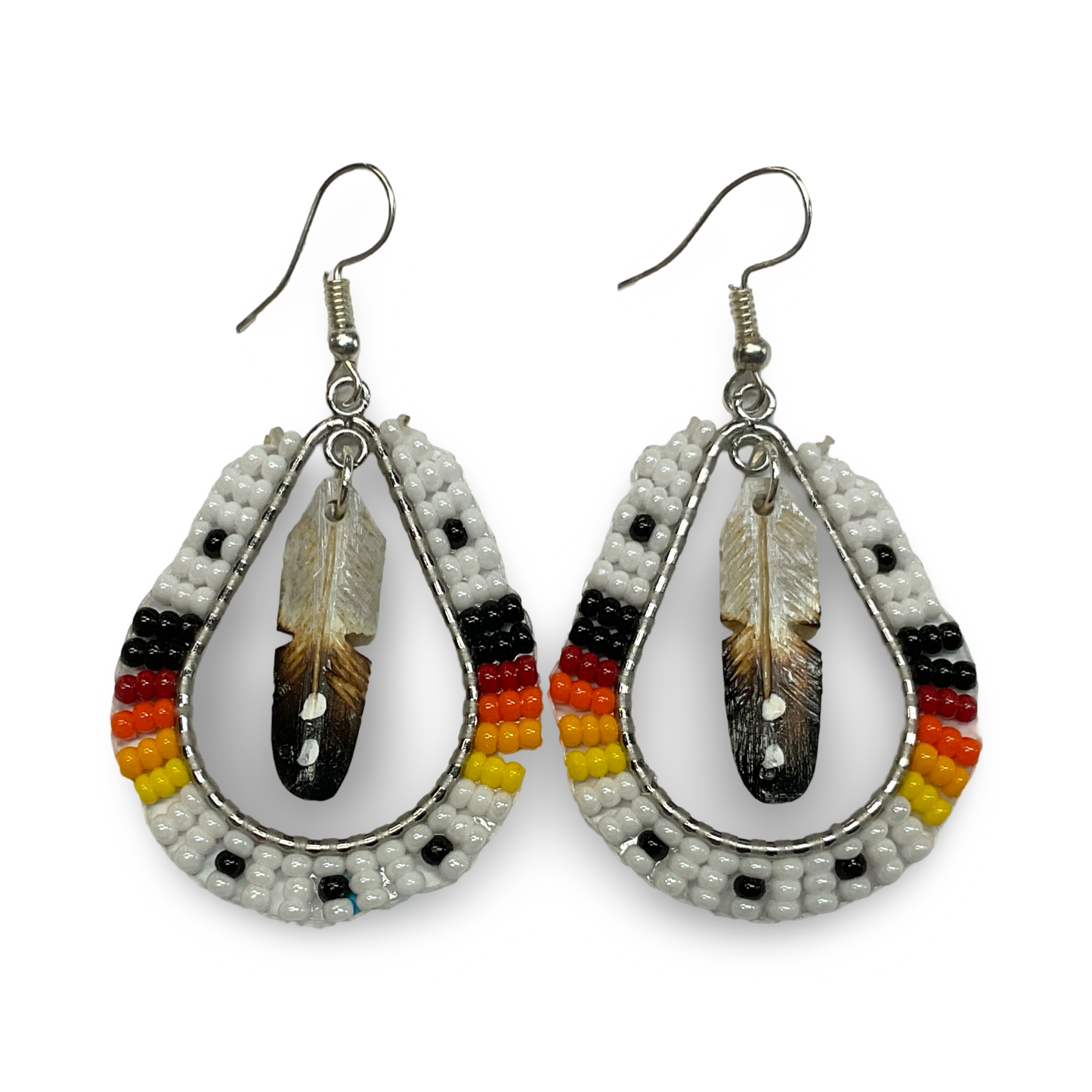 DYH 2" Beaded Teardrop Earrings