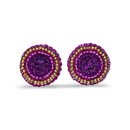 MH Beaded Stud Earrings