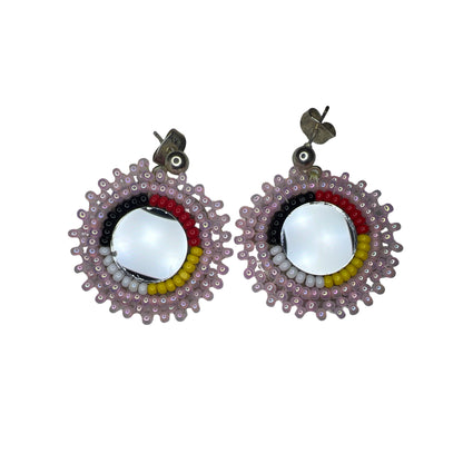 WR Bead & Mirror Earrings