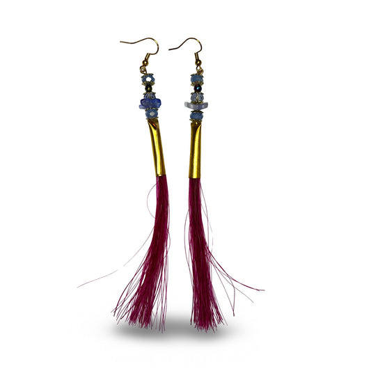 SG Gem & Horse Hair Earrings