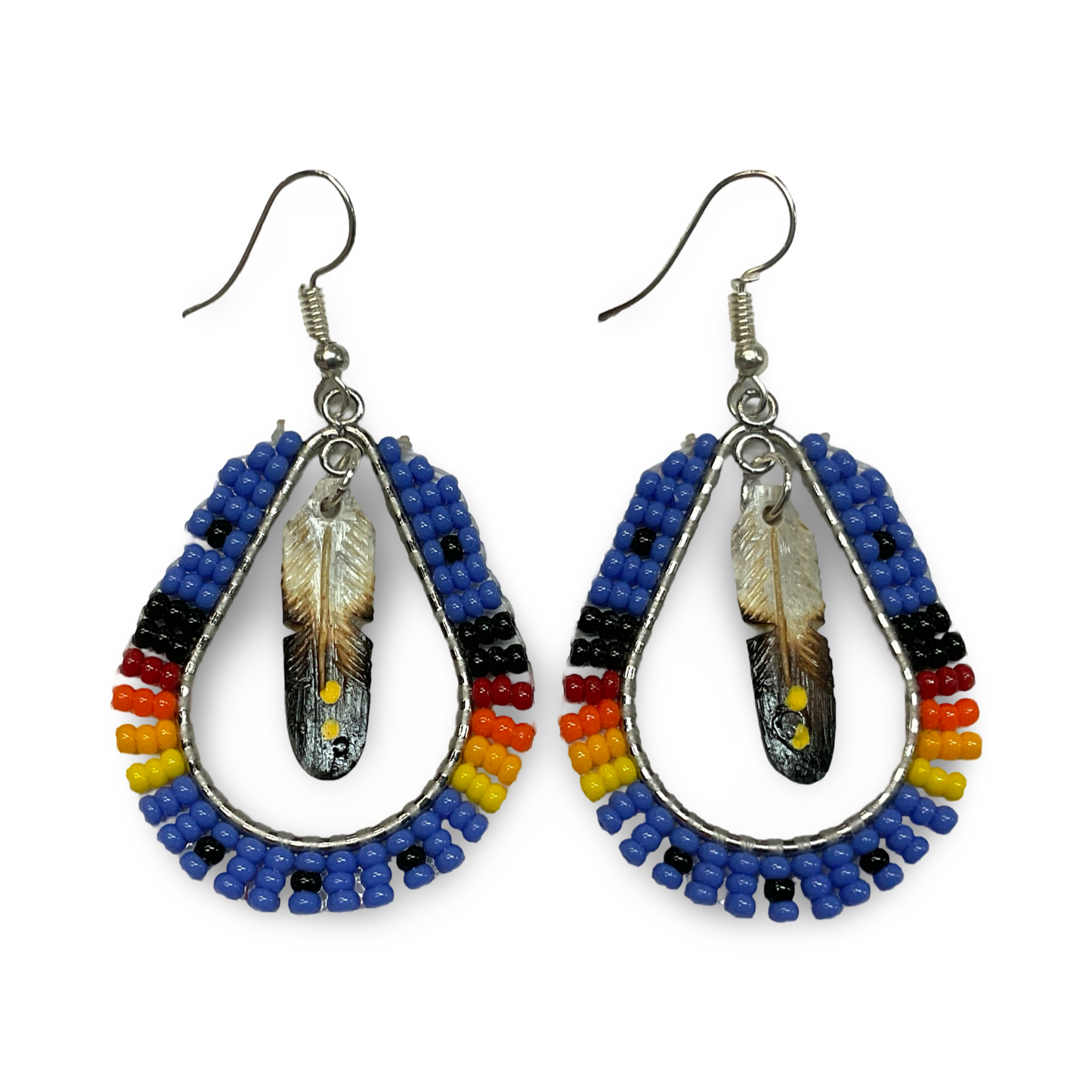 DYH 2" Beaded Teardrop Earrings