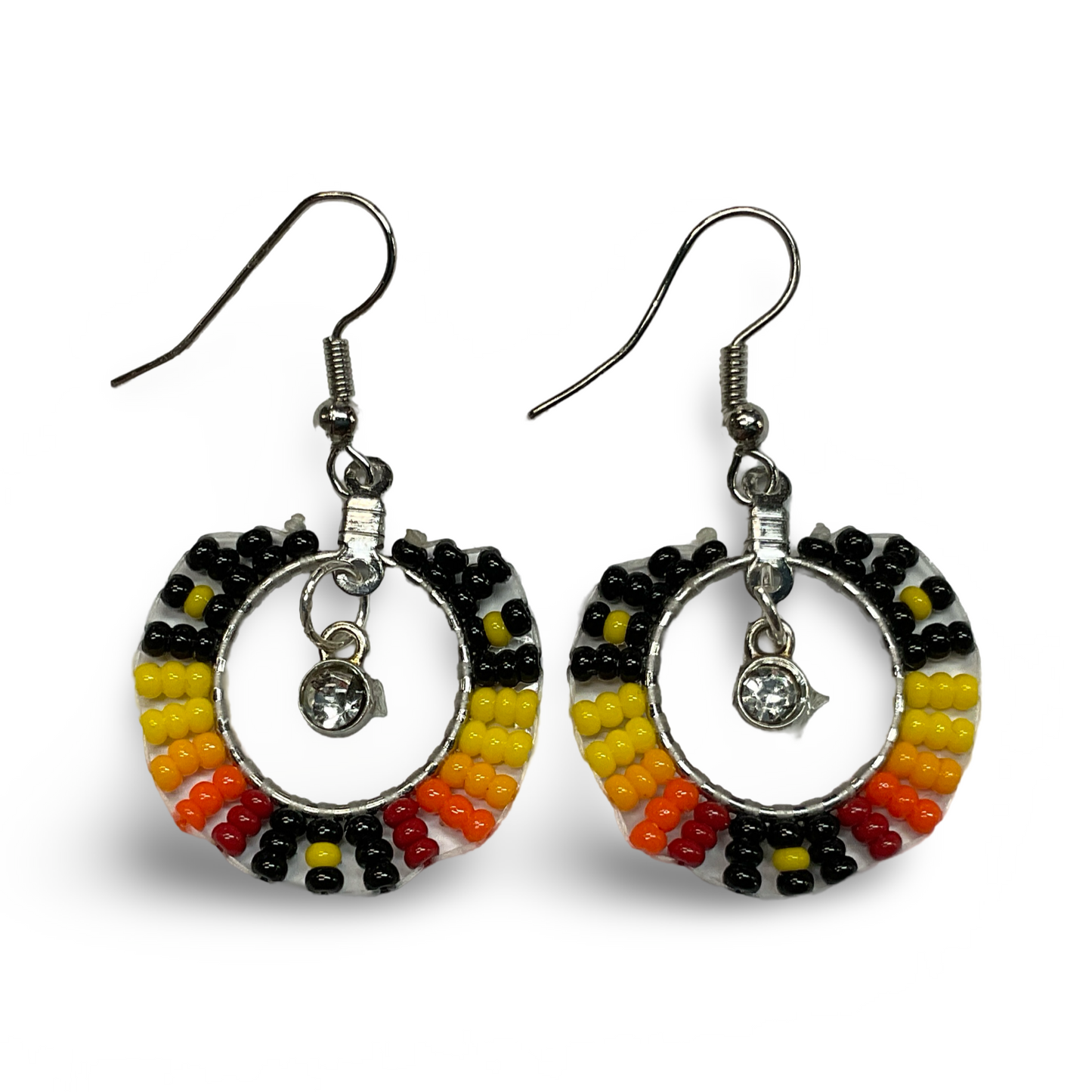 DYH 1" Beaded Hoop Earrings