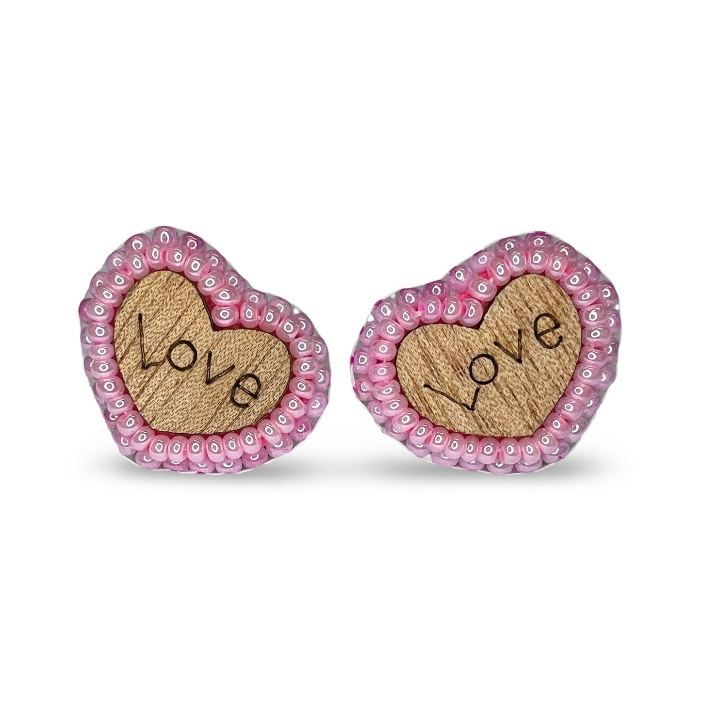 MH Small Beaded Cab Earrings