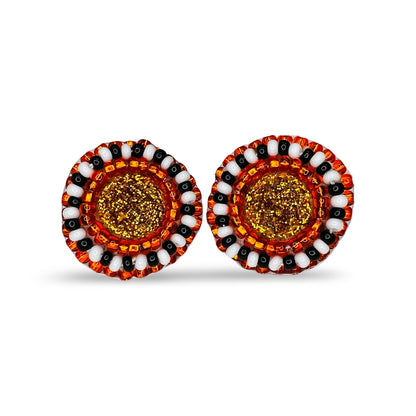 MH Beaded Stud Earrings