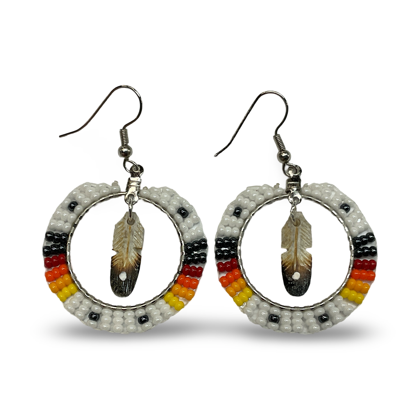 DYH 1.5" Beaded Hoop Earrings