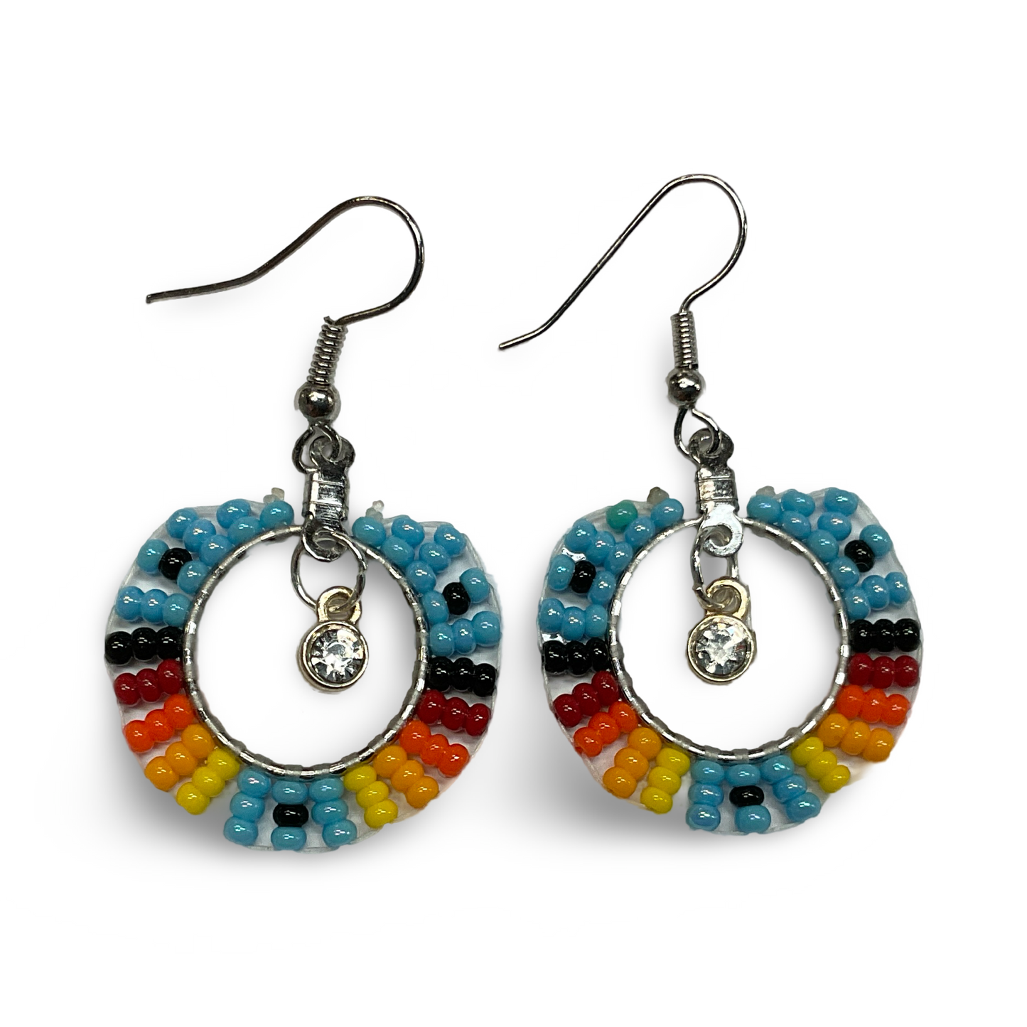 DYH 1" Beaded Hoop Earrings