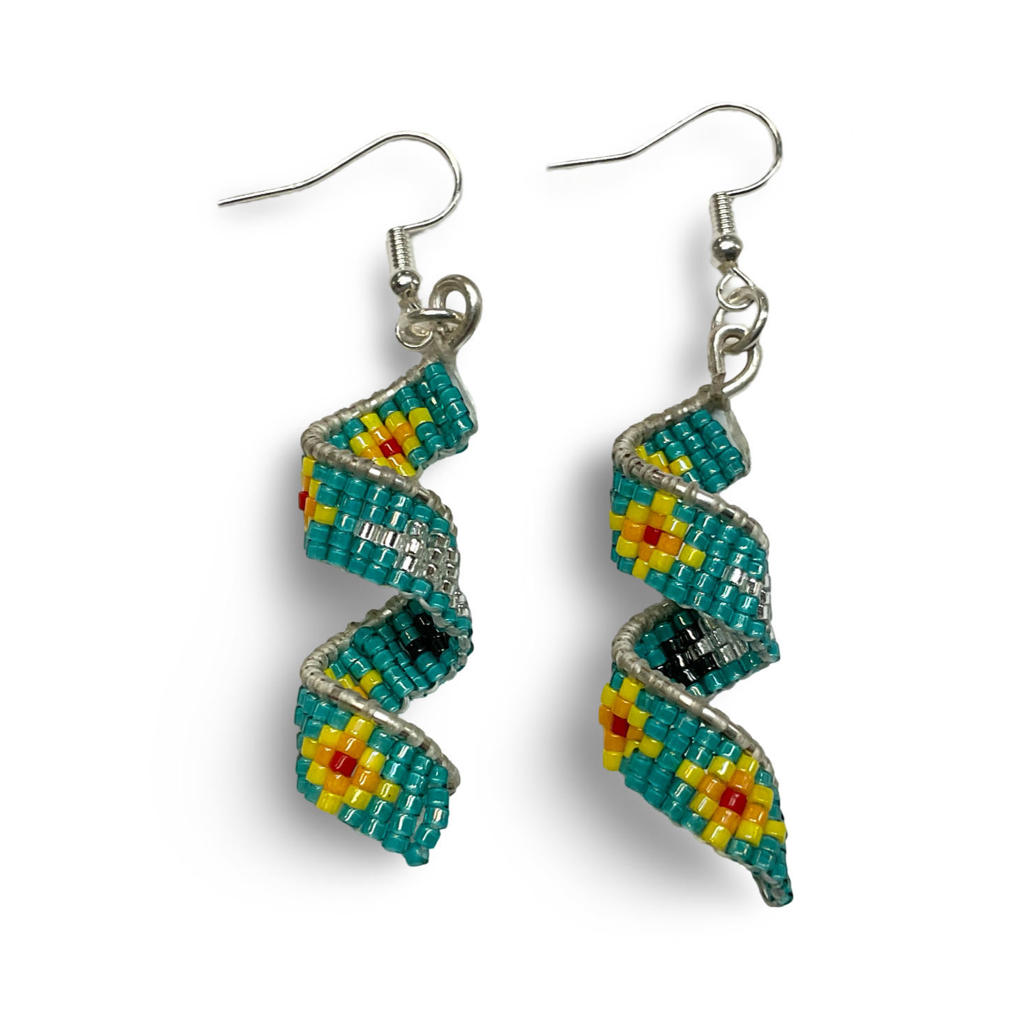 MirRC Beaded Spiral Earrings