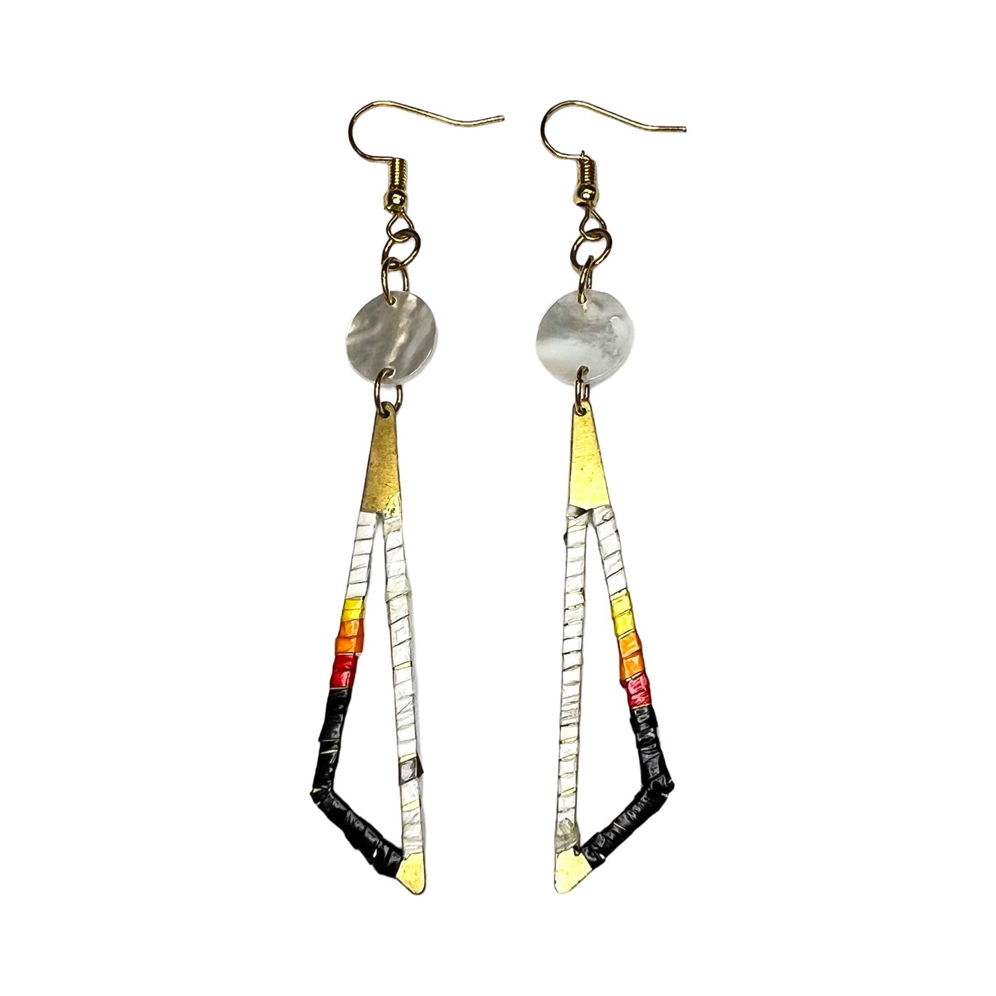 ARC Eagle Fan & Shell Earrings