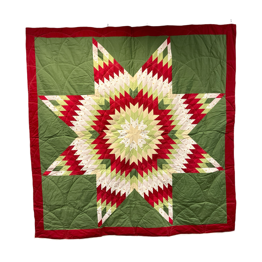 CEH Green/Red Queen Star Quilt