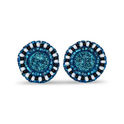 MH Beaded Stud Earrings