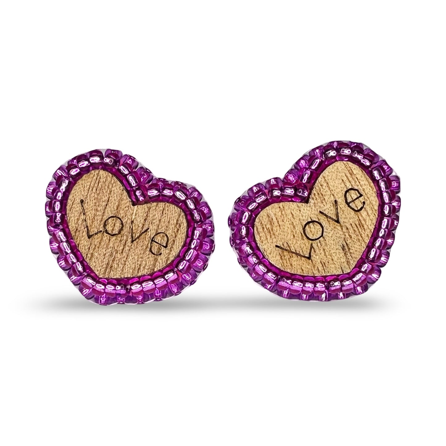 MH Small Beaded Cab Earrings