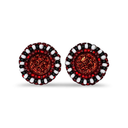 MH Beaded Stud Earrings