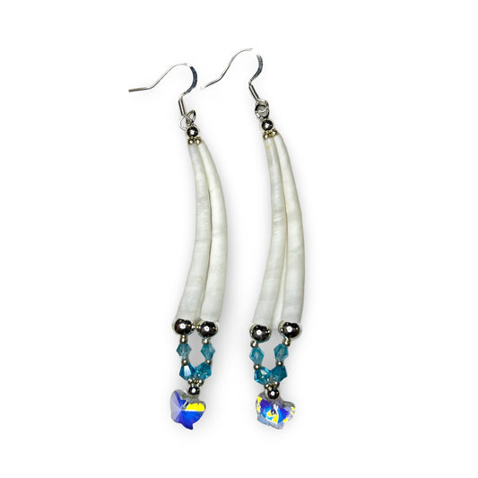 MH Single Dentalium Earrings