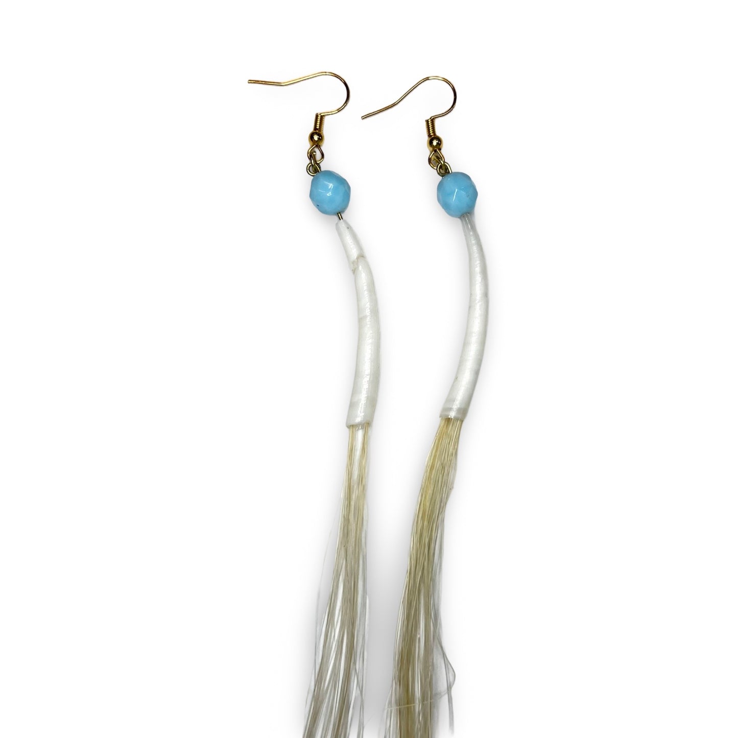 SG XL Horse Hair & Dentalium  Earrings