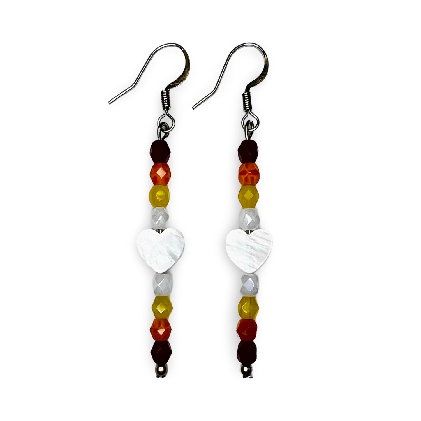 MH Bead and Heart Earrings