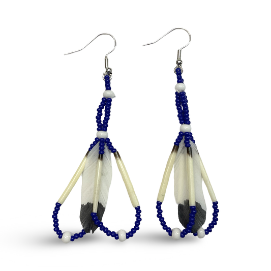 MRC Bead and Quill Earrings