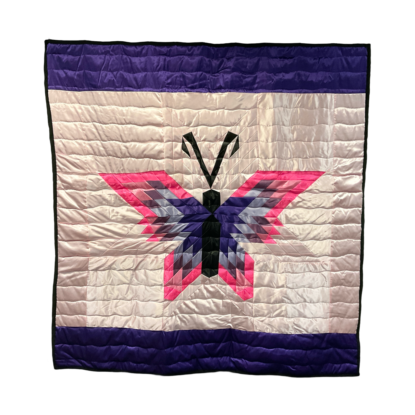 JBE Butterfly Queen Satin Star Quilt