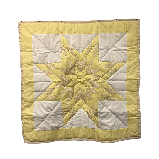 LZ Yellow Floral Baby Star Quilt