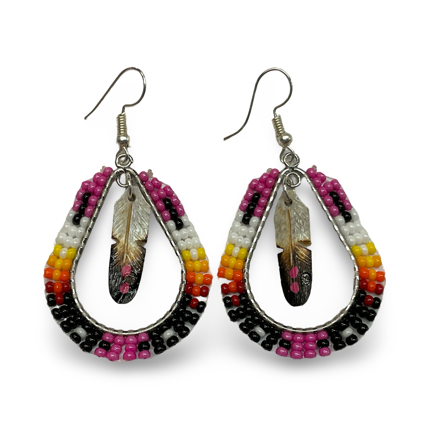 DYH 2" Beaded Teardrop Earrings