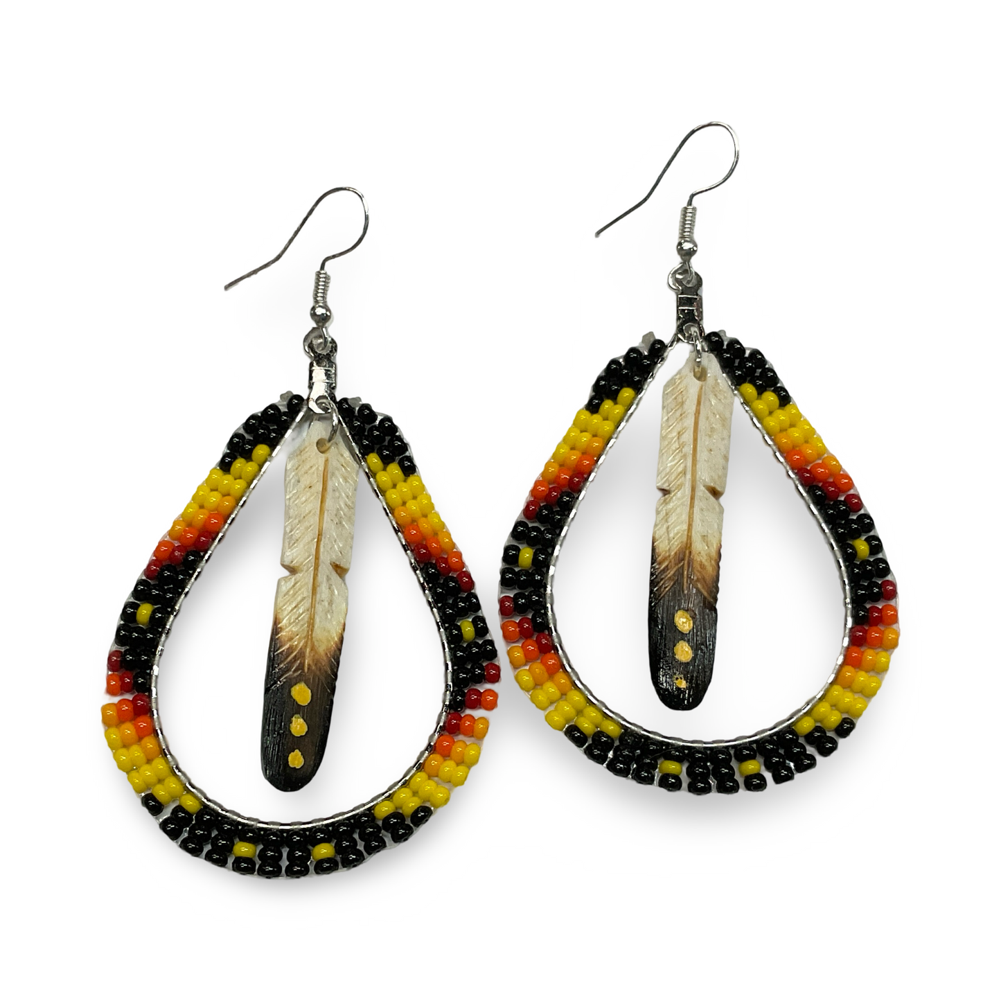 DYH Large Beaded Teardrop Earrings