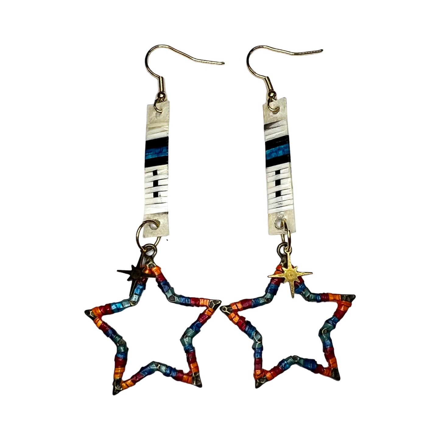 ARC Double Tier Star/Slat Earrings