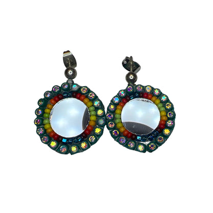 WR Bead & Mirror Earrings