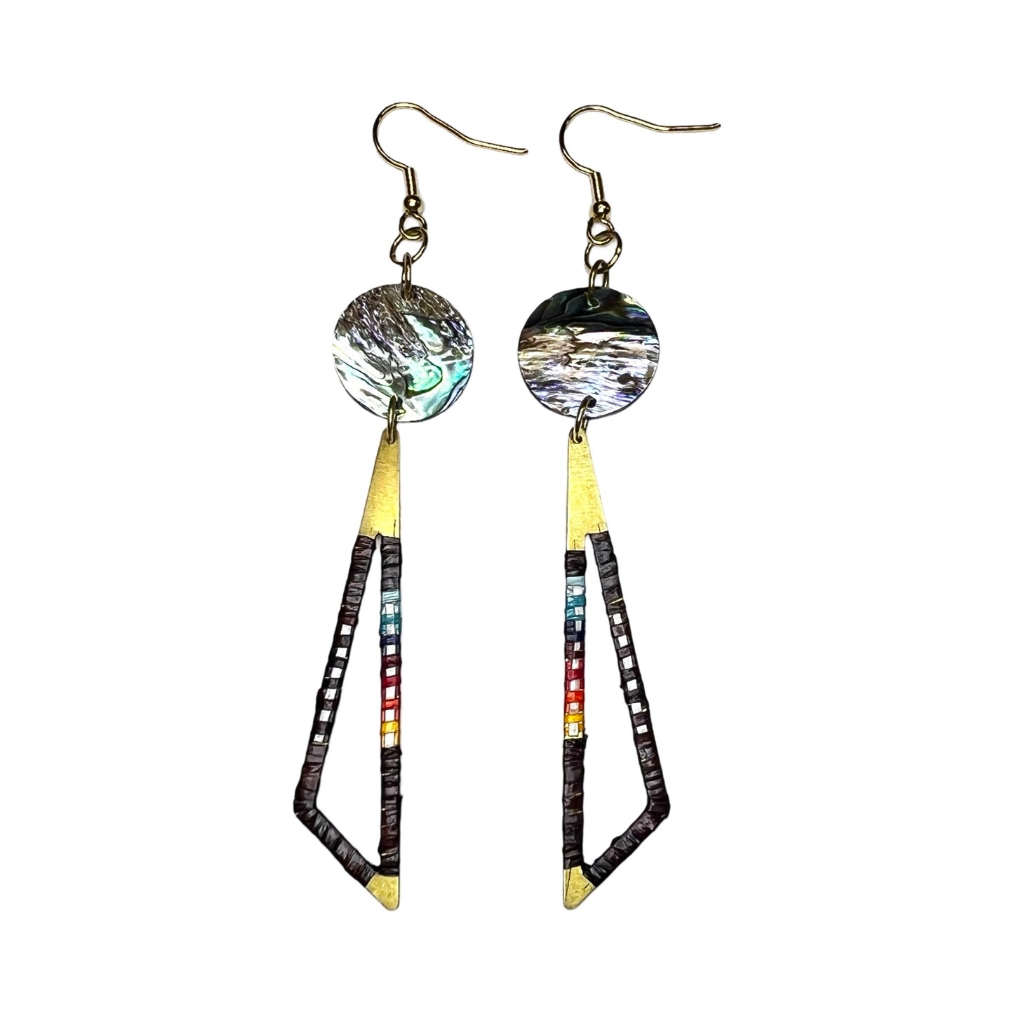 ARC Eagle Fan & Shell Earrings