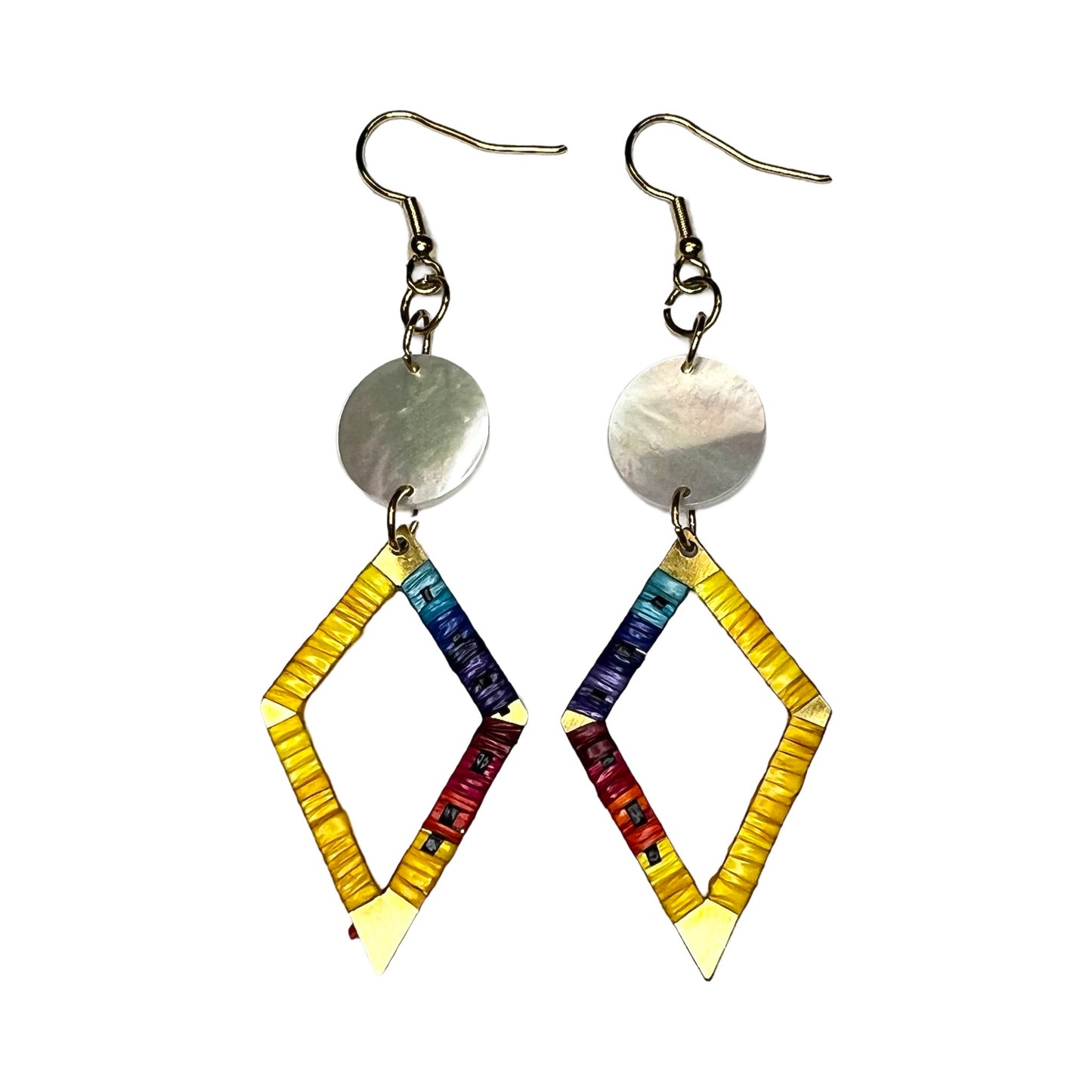 ARC Diamond Quill & Nacre Earrings