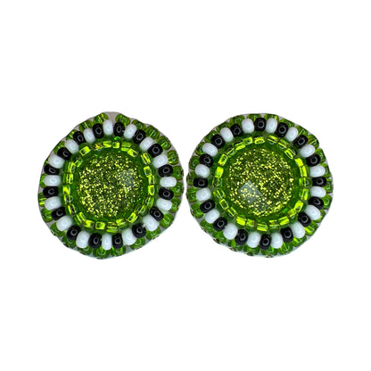 MH Beaded Stud Earrings