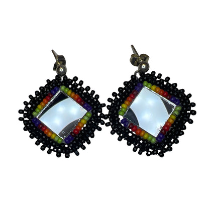 WR Bead & Mirror Earrings