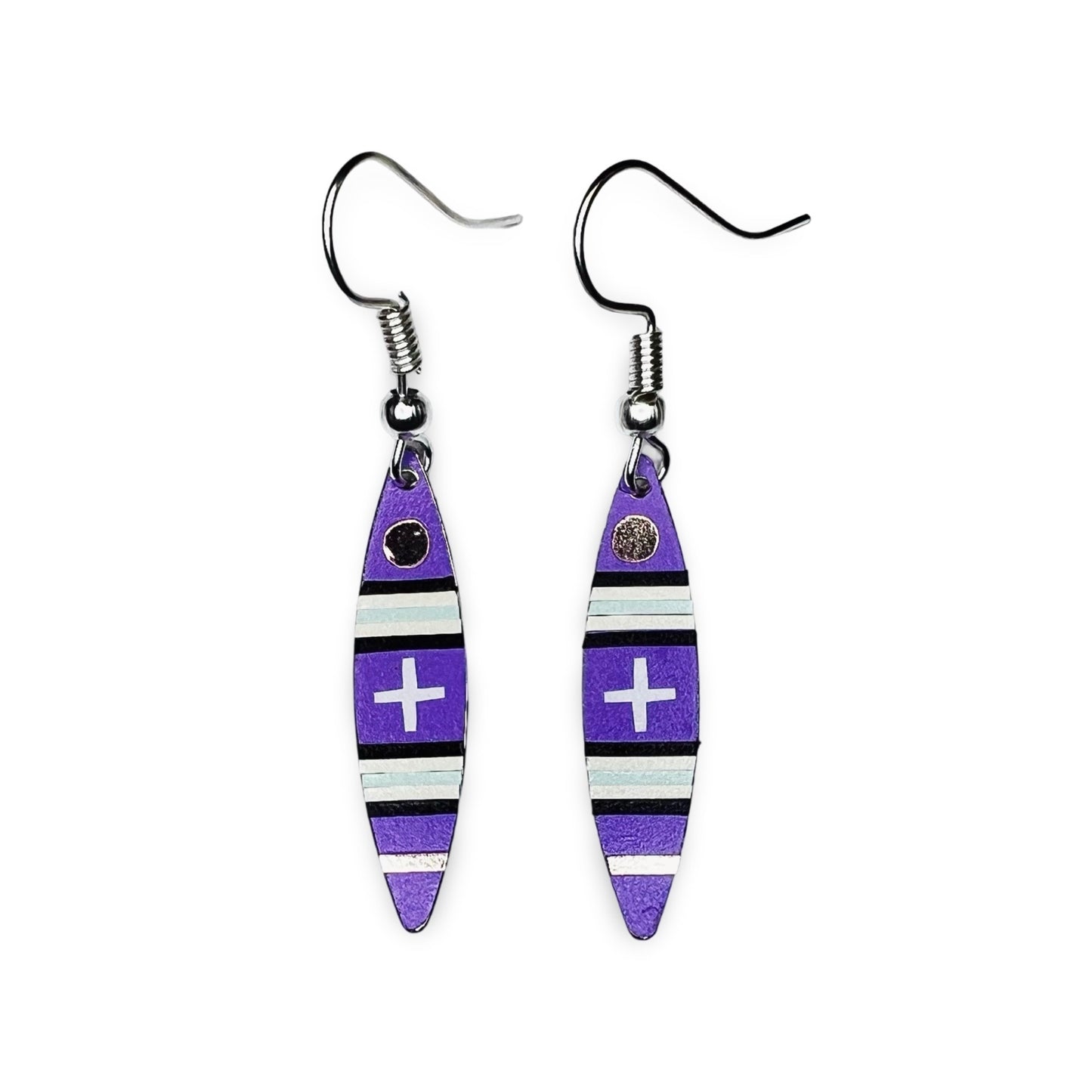 WW Small Vinyl on Metal Earrings