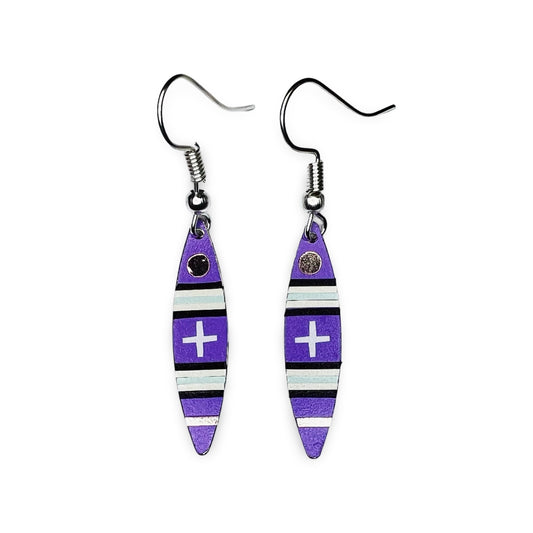 WW Small Vinyl on Metal Earrings