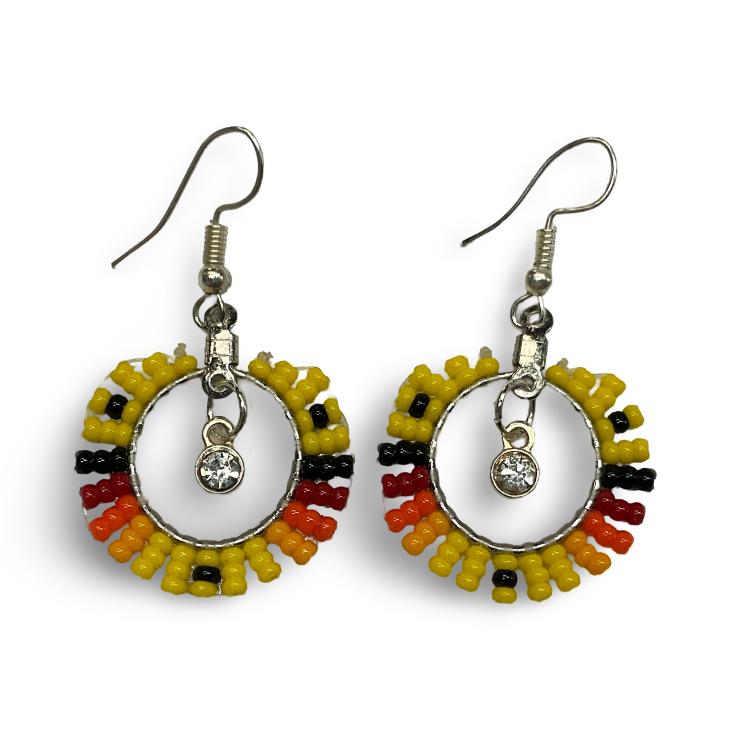 DYH 1" Beaded Hoop Earrings