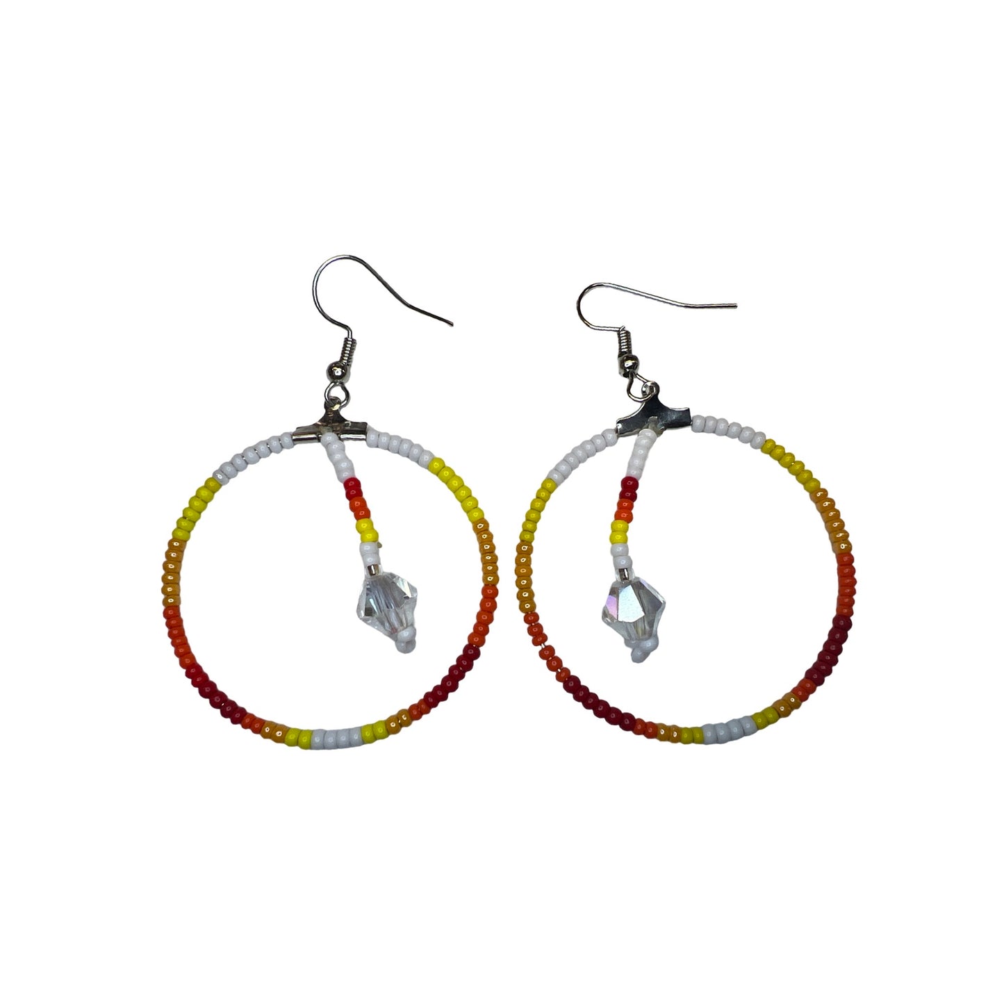 JR Bead Hoop & Charm Earrings