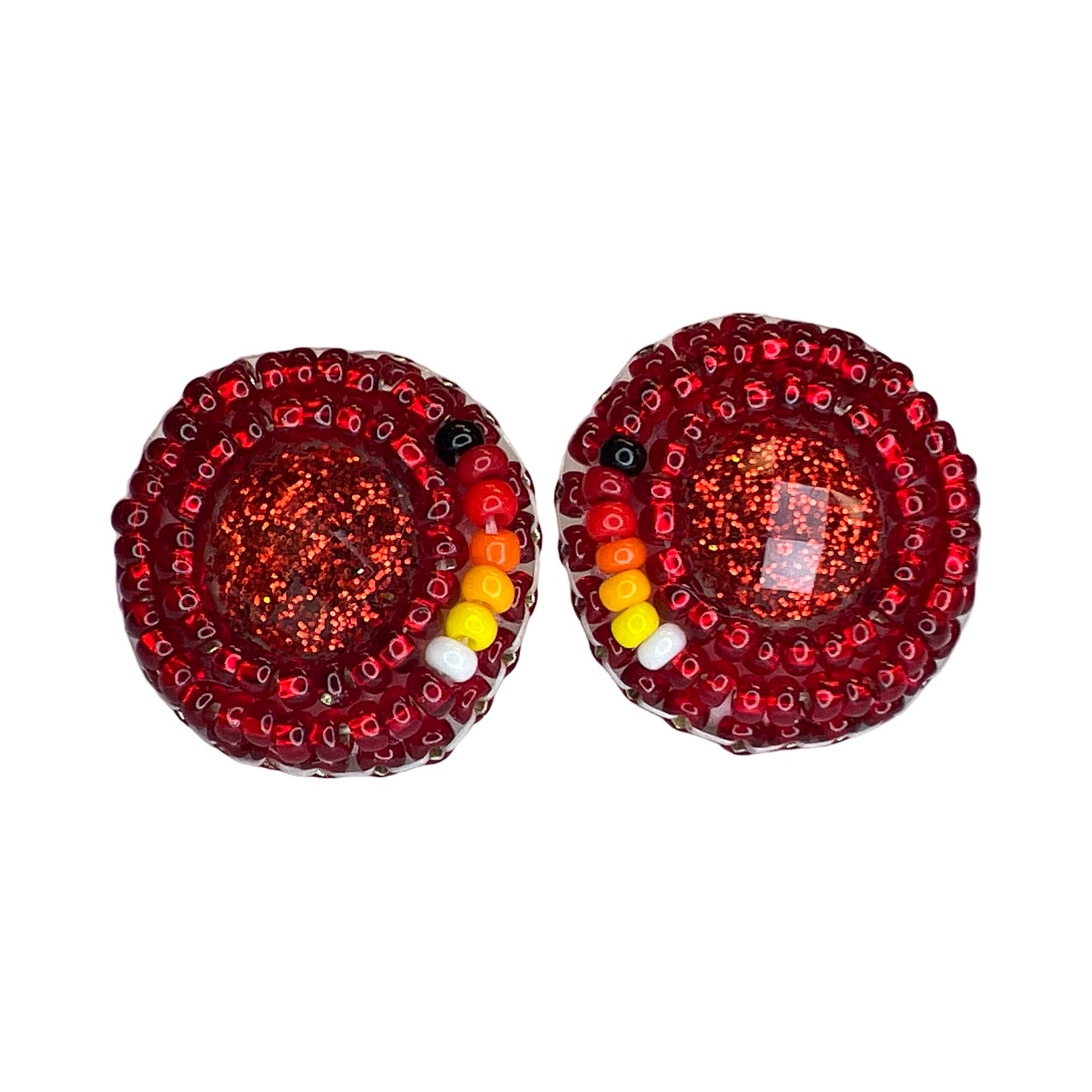MH Beaded Stud Earrings