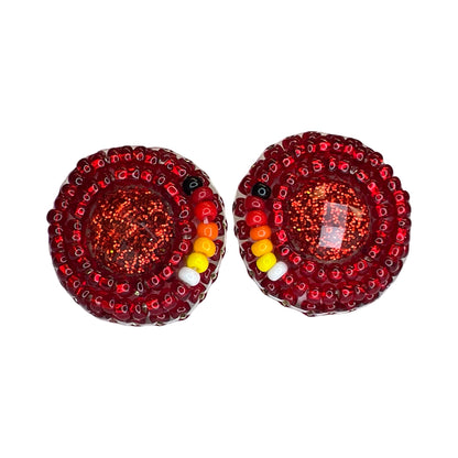 MH Beaded Stud Earrings