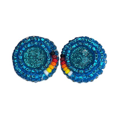 MH Beaded Stud Earrings