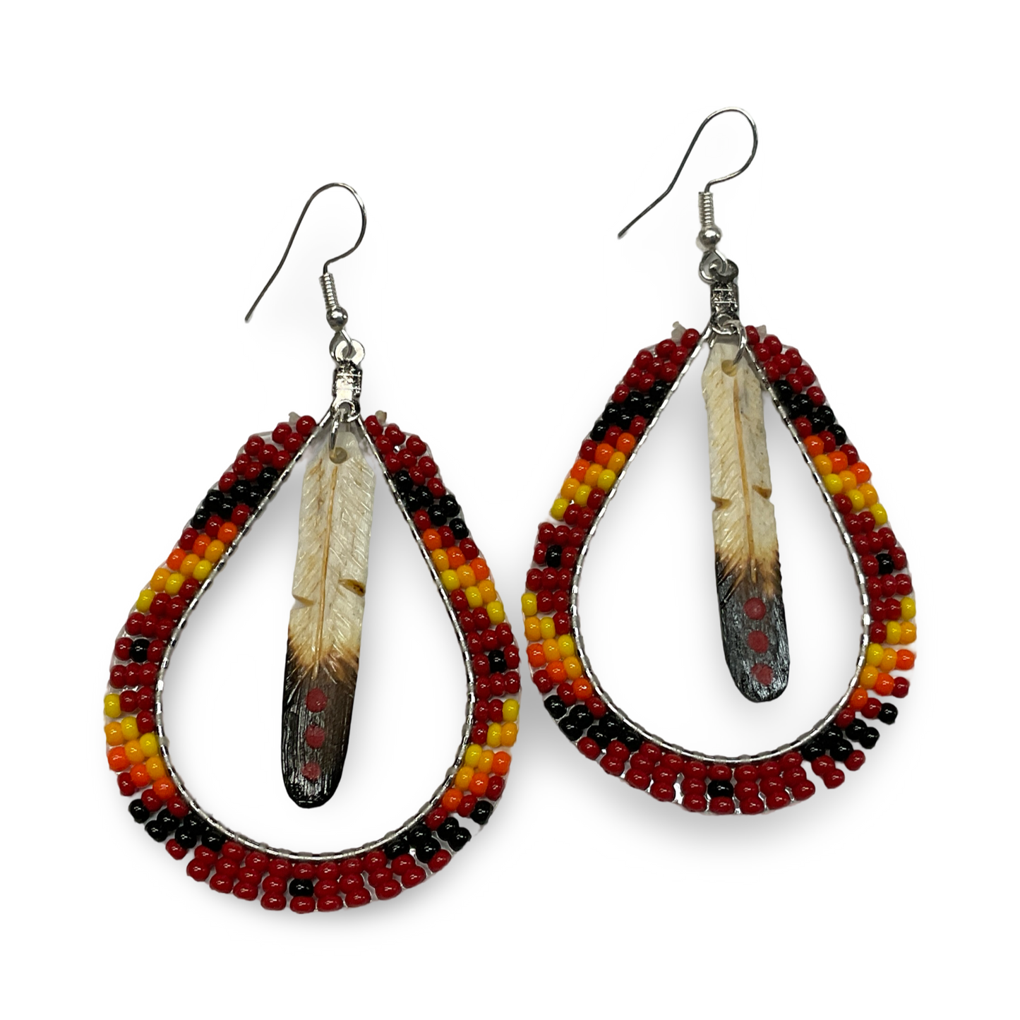 DYH Large Beaded Teardrop Earrings